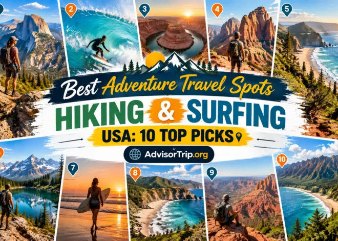 Best Adventure Travel Spots Hiking Surfing USA: 10 Top Picks